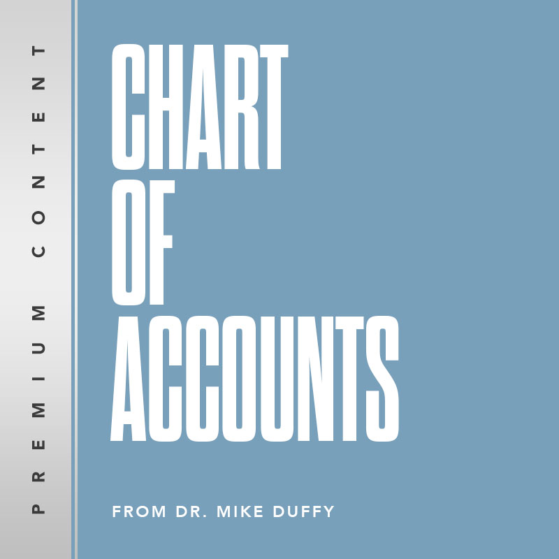 Chart of Accounts Dr. Mike Duffy